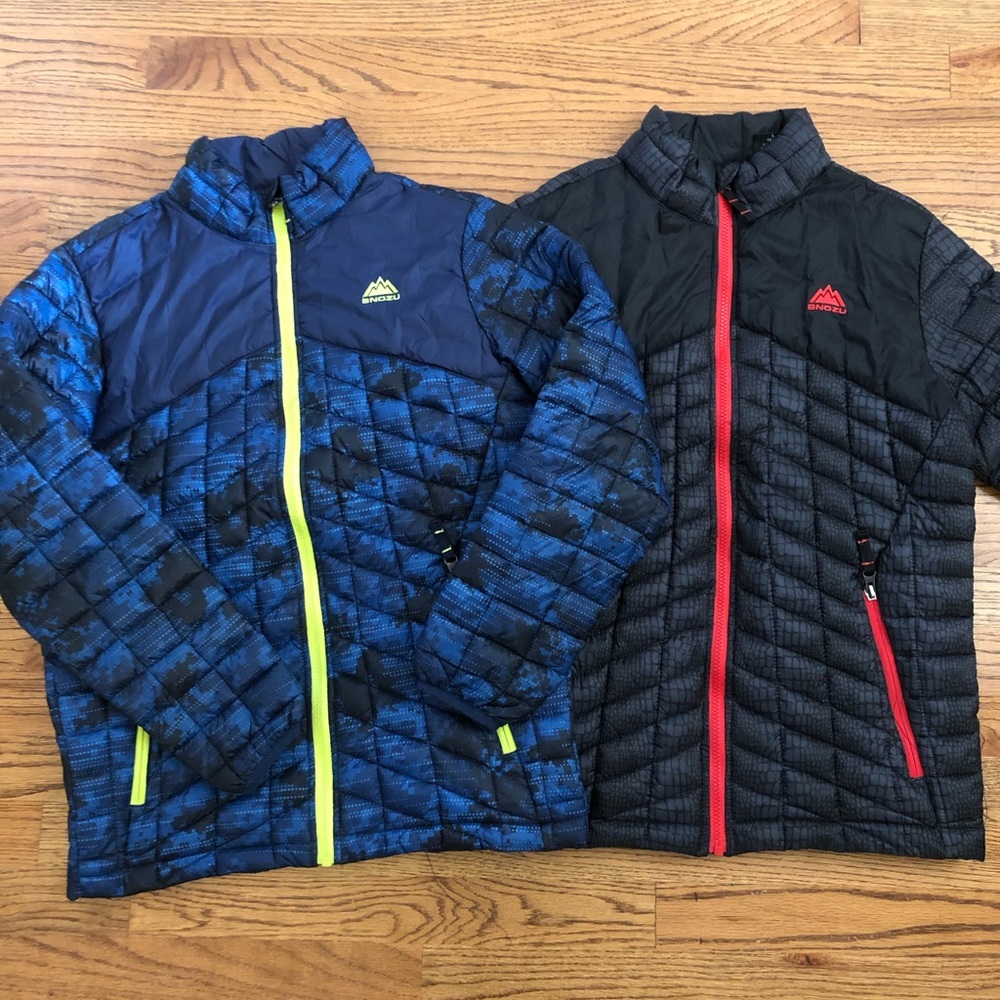 Boys packable down primaloft jackets
